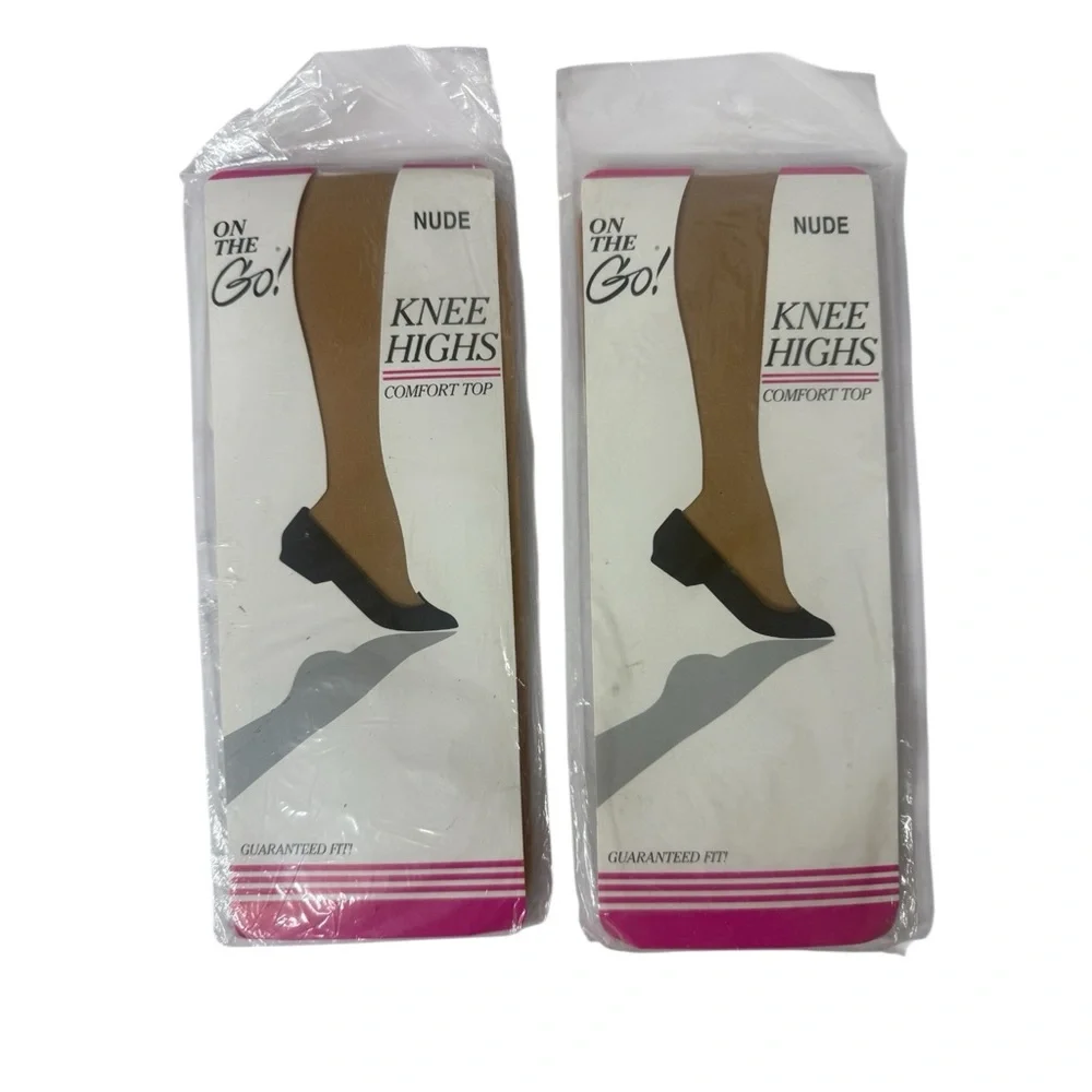 On The Go! Knee 3 Pairs of‎ Knee Highs 2 Nude Comfort Top 1 Tan 8.5 - 11